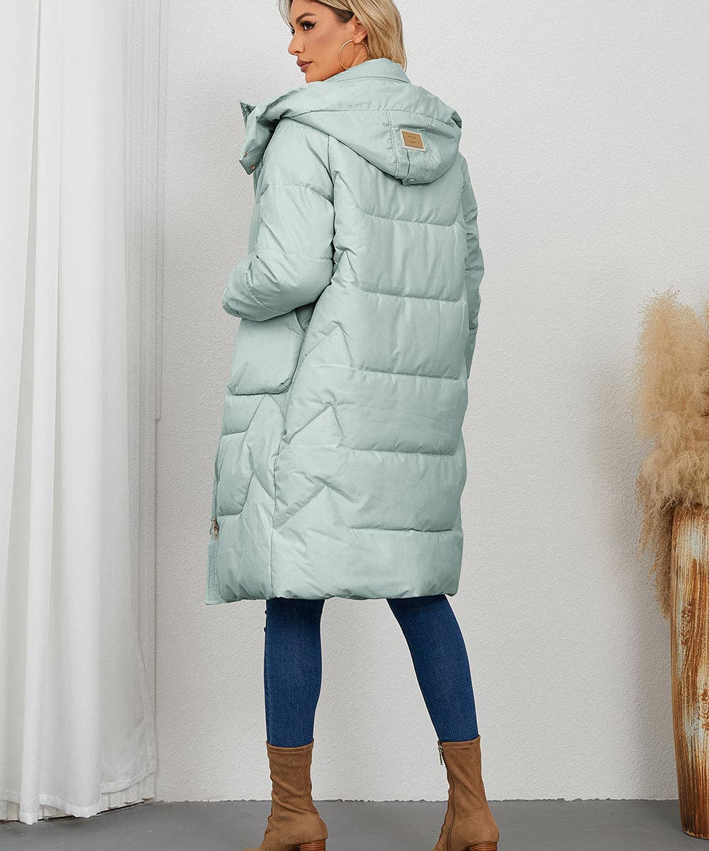 Aria Romance - Wholesale Coat - Women's - Quilted Longline Puffer Coat6