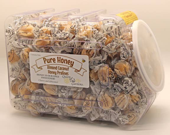 Queen Bee Gardens - Vente Caramels - Caramels au miel de noix de coco aux amandes1