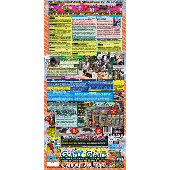 Gentle Giants Products - Wholesale Pet Food - Dog - 18 lb Gentle Giants Salmon Non-GMO Grain-Free Dog & Puppy