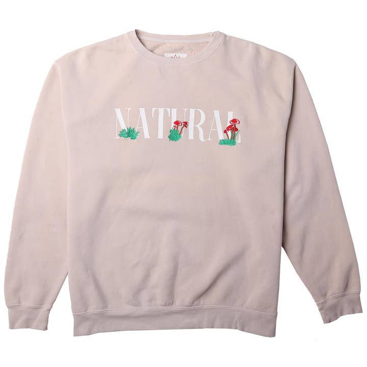 Sweatshirt ras du cou en molleton brodé champignon pour la vente par Altru Apparel
