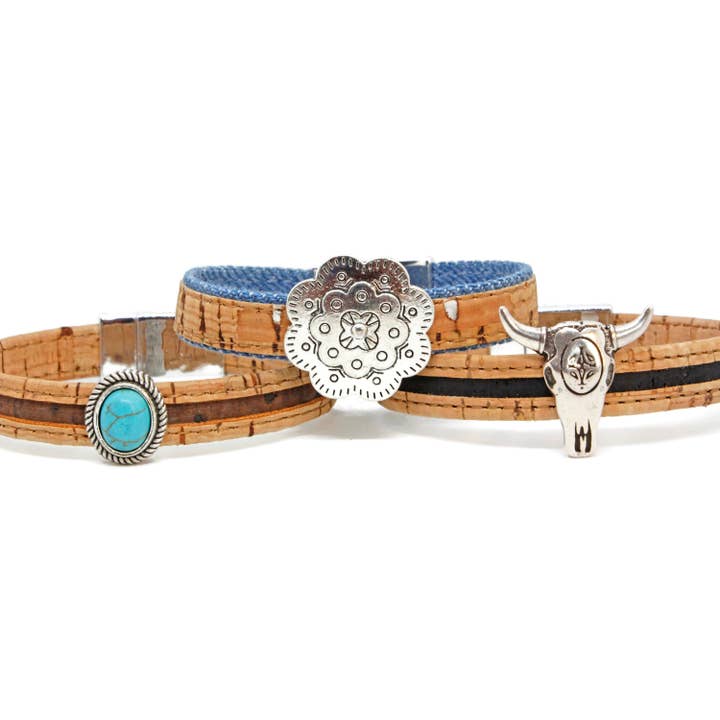 12B flad syet kork armbånd for engroshandel hos Sea Ranch Jewelry