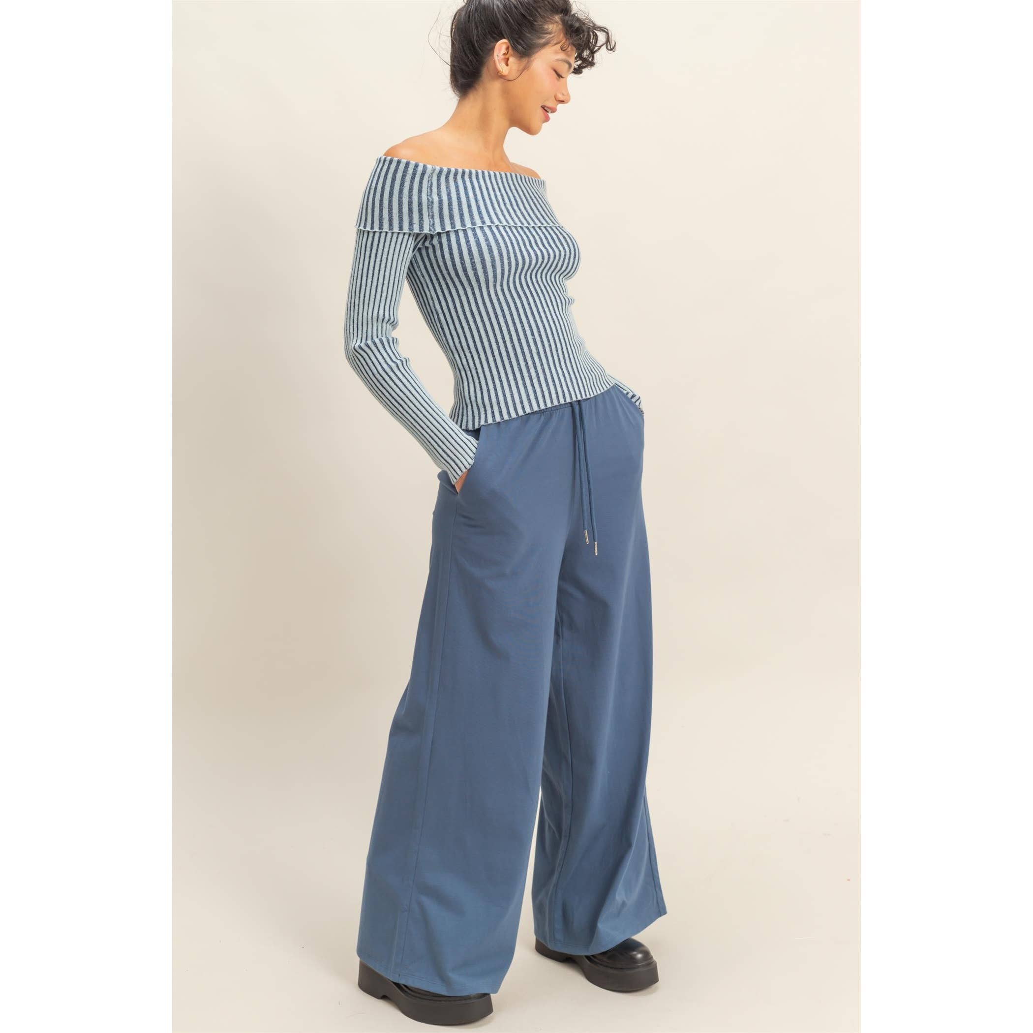 Double Zero - Vendita all'ingrosso Pantaloni sportivi/da jogging loungewear - Donna - Pantaloni larghi in cotone alla moda10