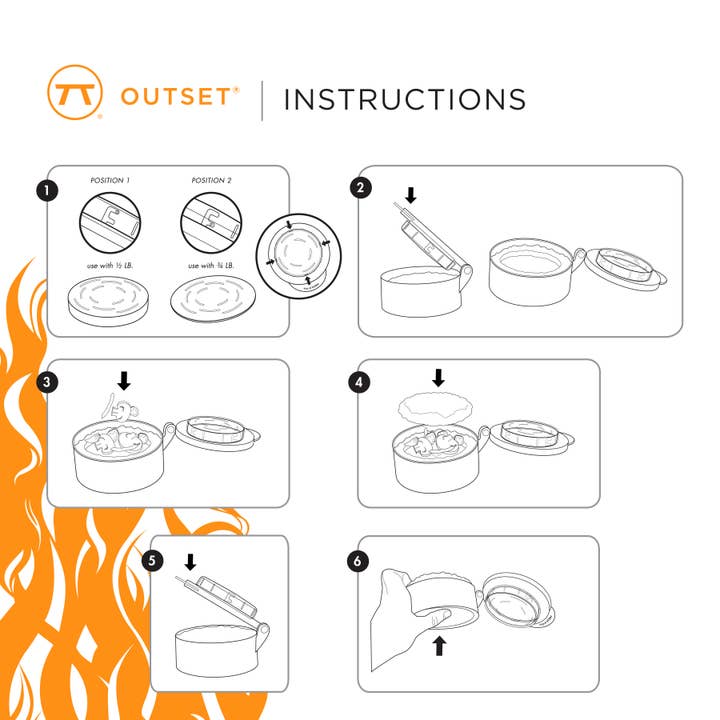 Fox Run Brands - Wholesale Kitchen tool/gadget - Outset Burger Stuffer, Black, 4.5" x 2"3