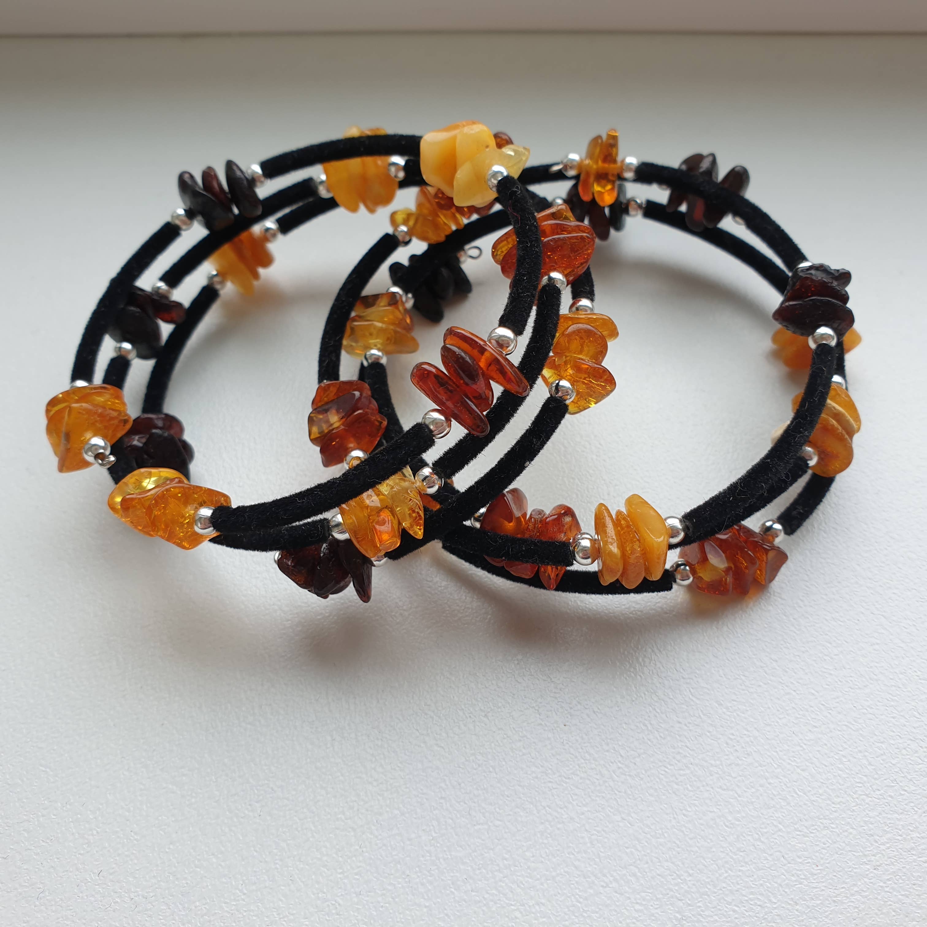 AmberLithuania - Wholesale Beaded Bracelet - Amber bracelet Adult Rough gemstine beaded bracelet Crystal4