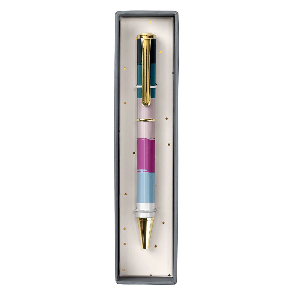 Busy B – wholesale Pen – Ballpoint Pen - Stripe, Black Ink, Presentation Box, Desktop0