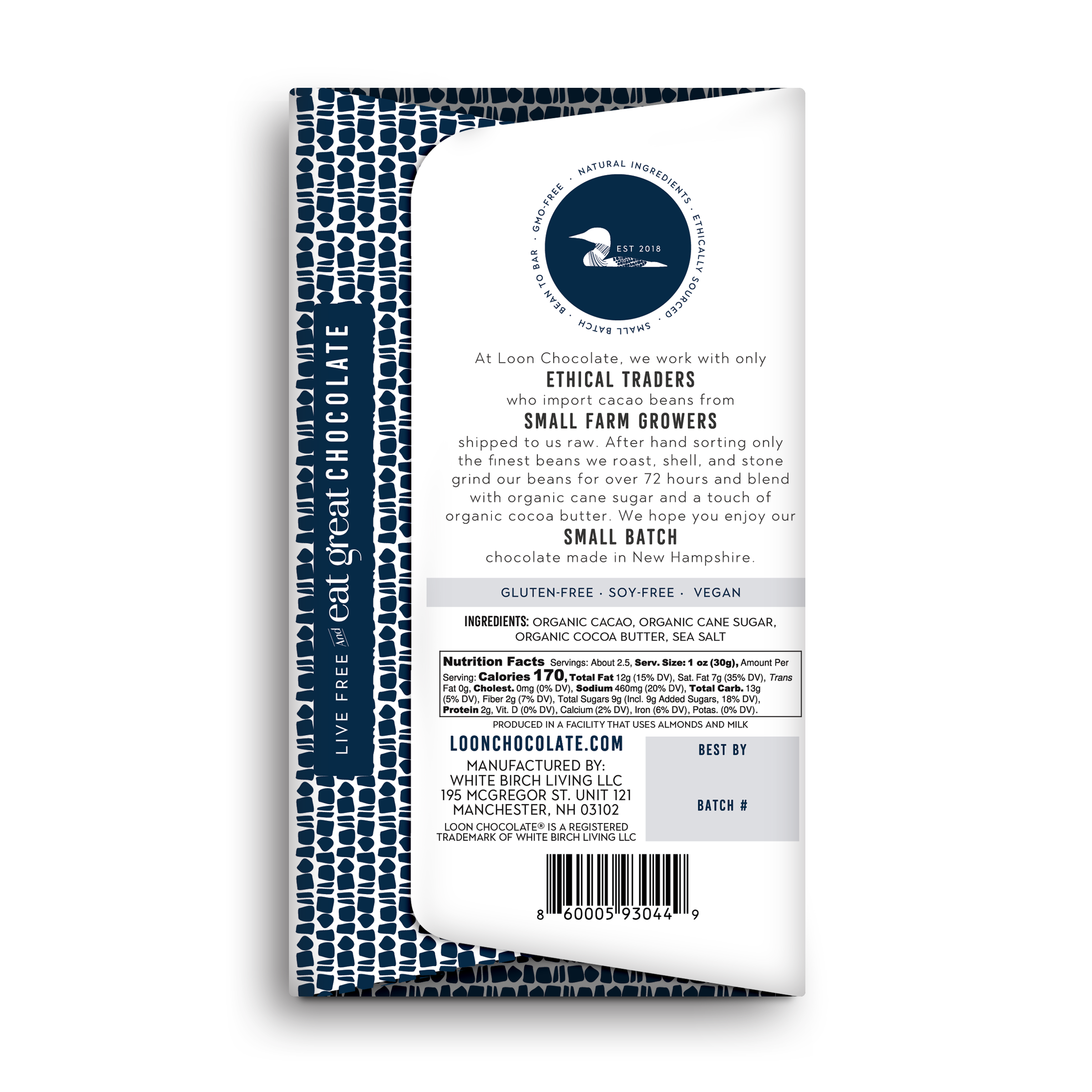 Loon Chocolate - Wholesale Chocolate Bar - Dark Chocolate with Maine Sea Salt2