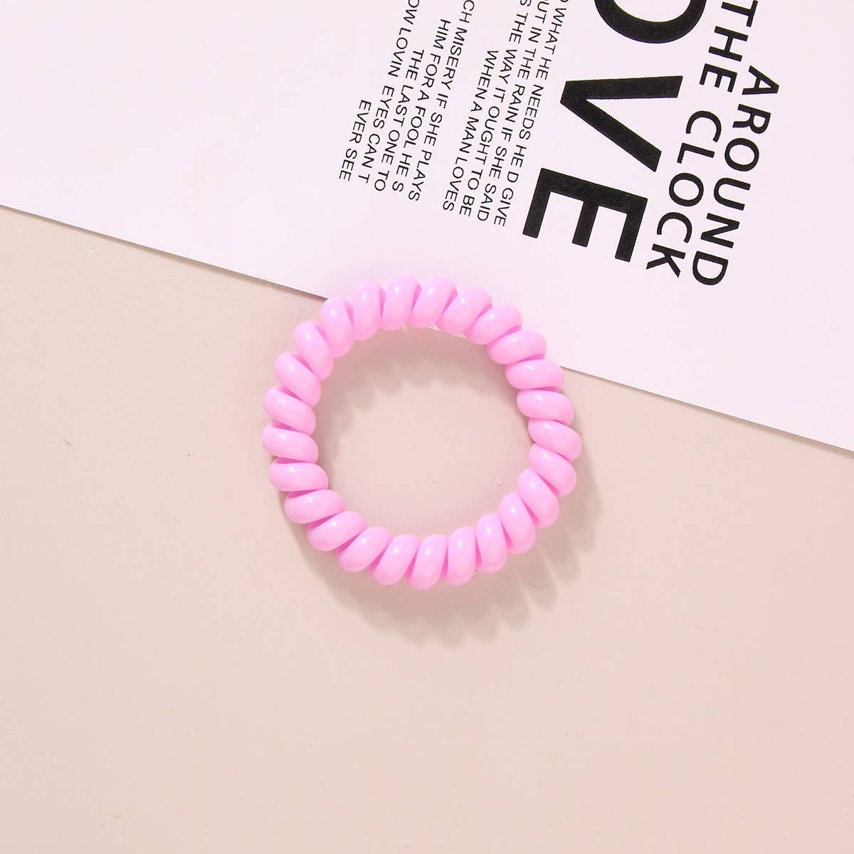 NINEXIS - Wholesale Hair Tie - CWAHA1108_Simple Phone Line Hair Tie  24