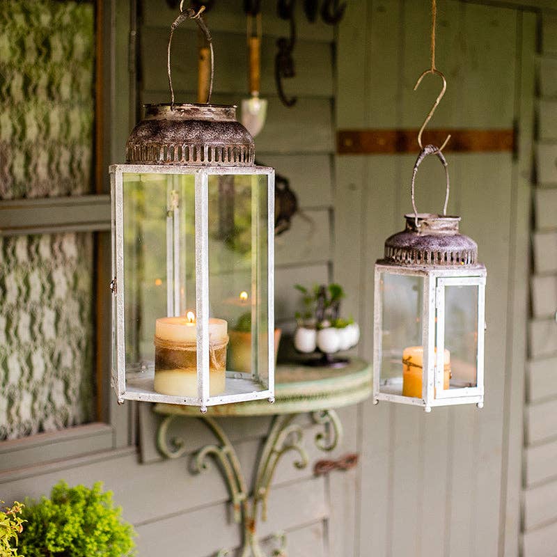 Rustic Reach - Wholesale Candle Holder - Glass Metal Lantern Candle Holder1