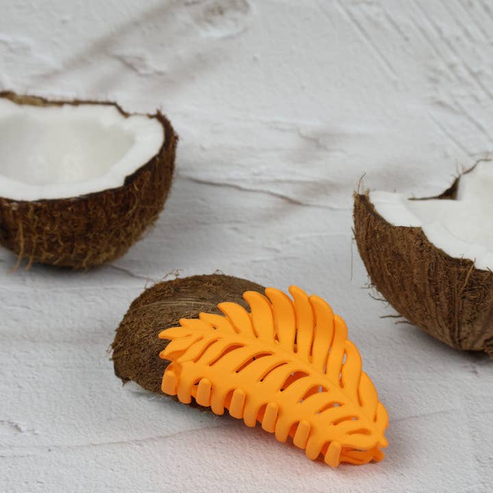Nakoa The Label - Wholesale Hair Clip - Women's - Claw Clip - Leaf - Orange