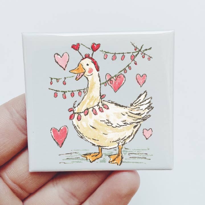 Canard Saint-Valentin Lunettes de soleil Cœurs Amour Mignon Drôle Aimant pour la vente par Sassper Goods