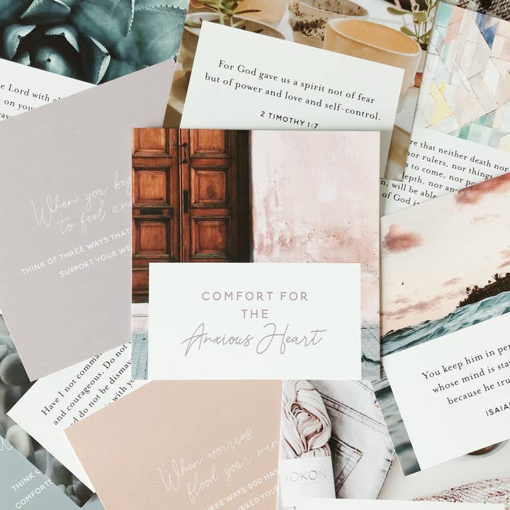 Comfort for the Anxious Heart Verse Cards for wholesale by The Daily Grace Co