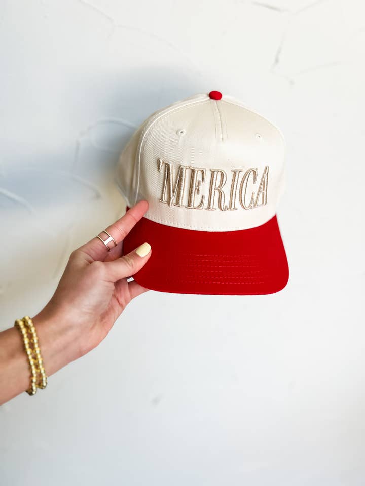'Merica Tone Puff Cap for wholesale by Pierce + Pine