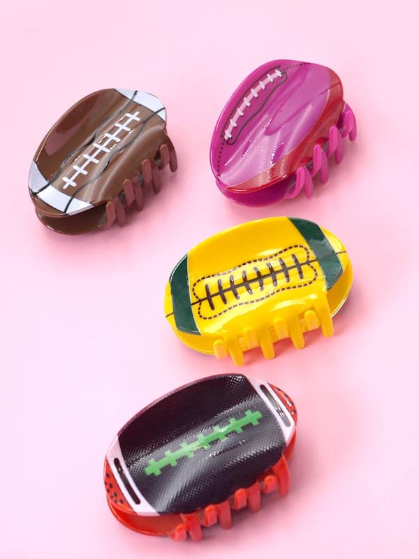 GAME DAY FOOTBALL HAIR CLAW CLIPS | 40H668 for wholesale by JOSSLYN by wall to wall