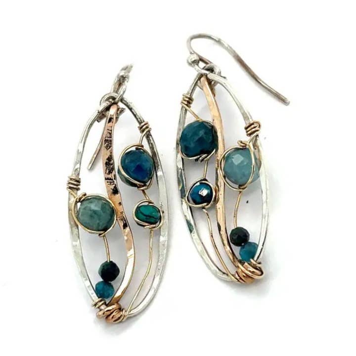 Boucles d'oreilles Jardin d'Apatite E78687 pour la vente par Art by any Means Jewelry