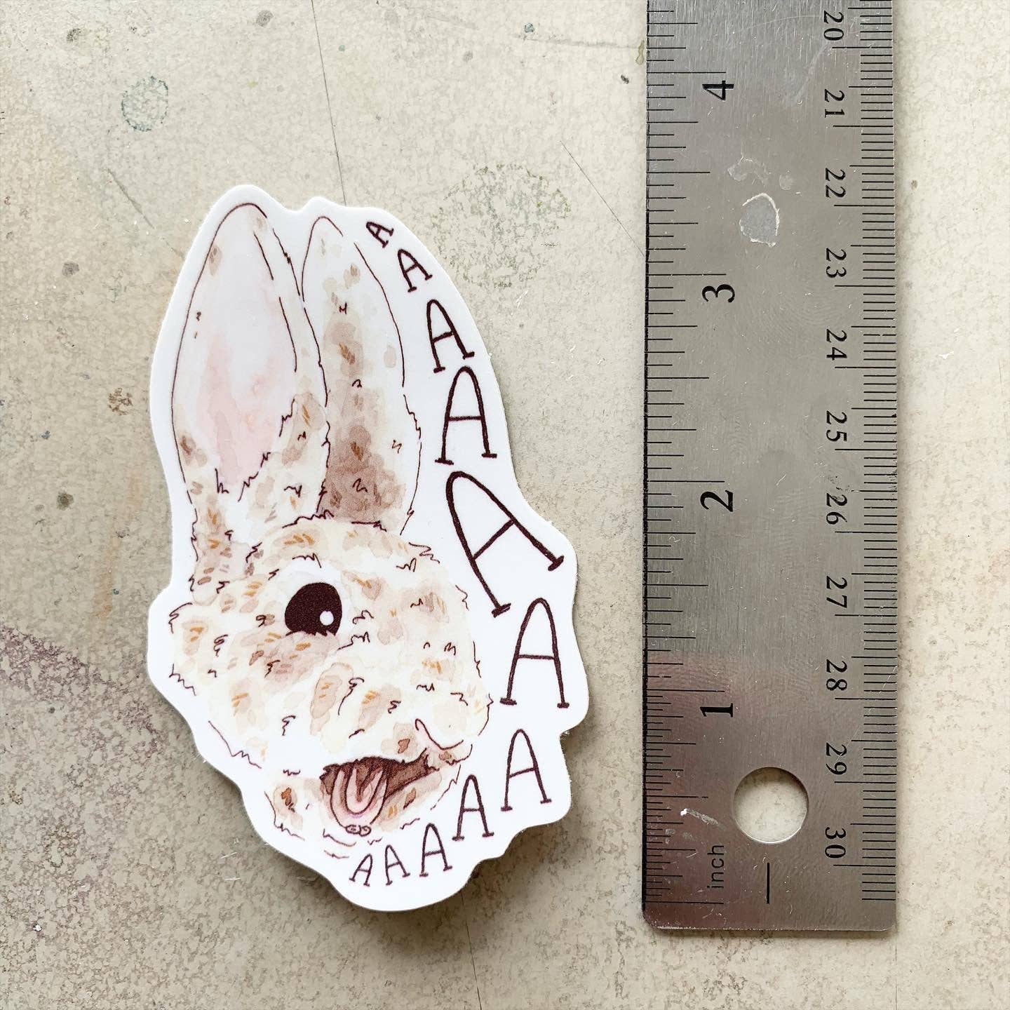 The Critter Co. - Wholesale Sticker - Screaming Bunny Sticker2