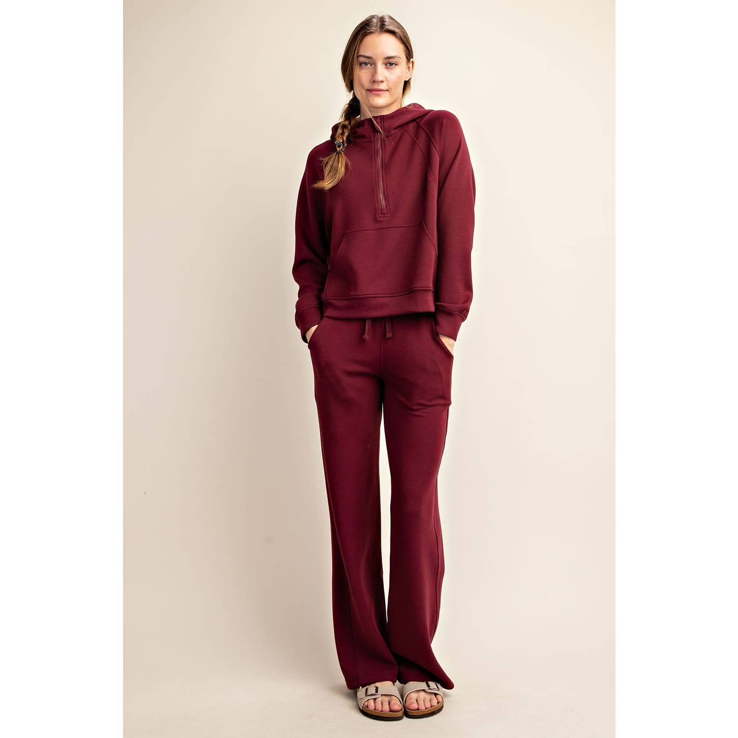 Rae Mode - Wholesale Hoodie - Women's - MODAL SCUBA QUARTER ZIP HODDIE JACKET12