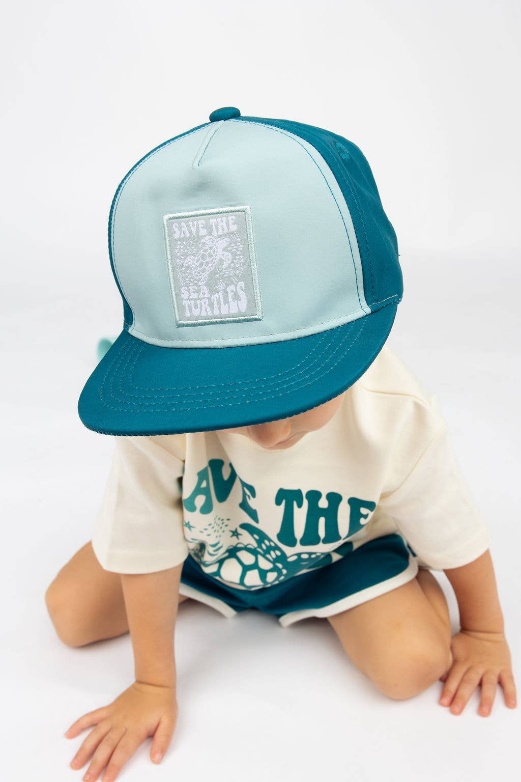 Bleu/Multi Casquette Snapback Save the Sea Turtles Conservation pour enfants et bébés en vente sur Faire1