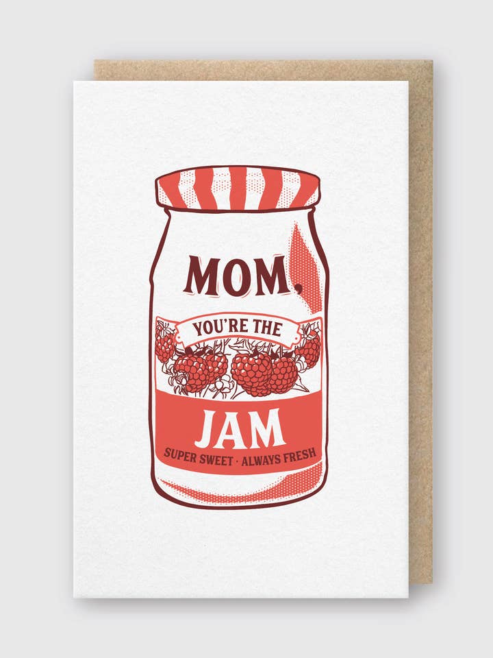 Mom You're The Jam Letterpress kaart voor wholesale door Pike Street Press