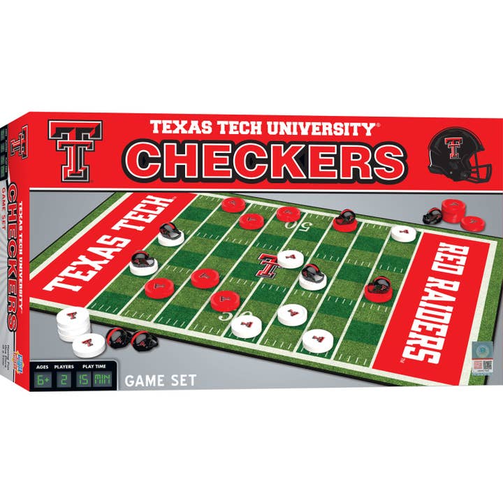 Texas Tech Red Raiders Checkers Board Game for wholesale by Masterpieces Puzzles