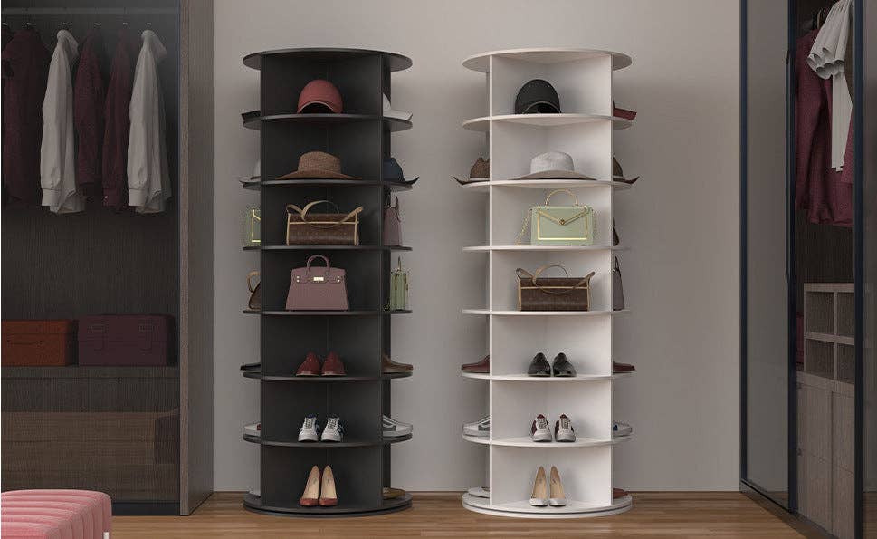HOMYCASA DESIGN INC - Wholesale Shoe Rack - 7 Tier Rotating Shoe Rack Tower Spinning Storage12