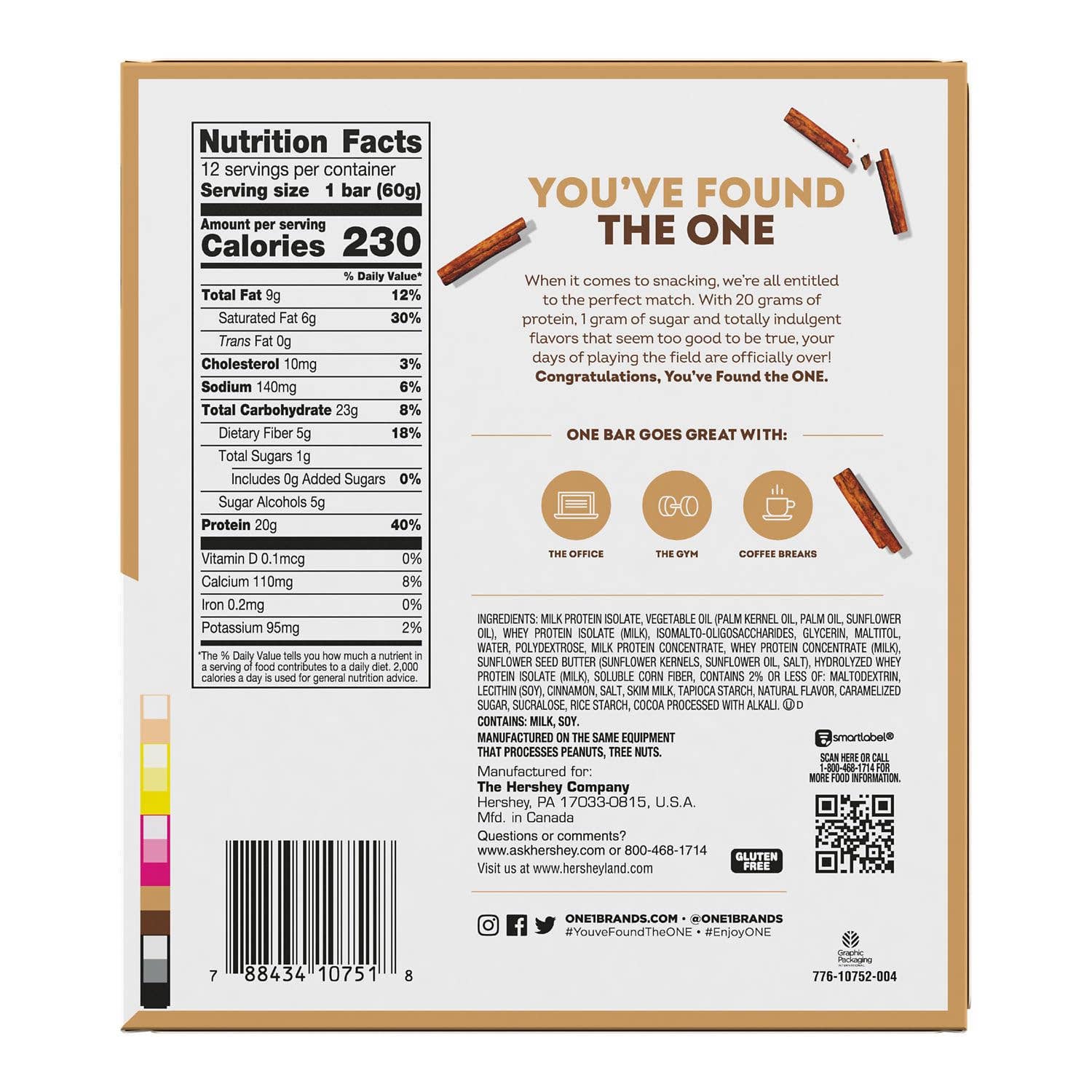 Snacky Candy - Wholesale Snack Bar - One Bar Cinnamon Roll 20 g 2.12 oz 12 count4