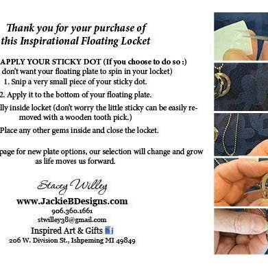 Be Inspired UP - Wholesale Locket Necklace - Michigan Glass Locket10