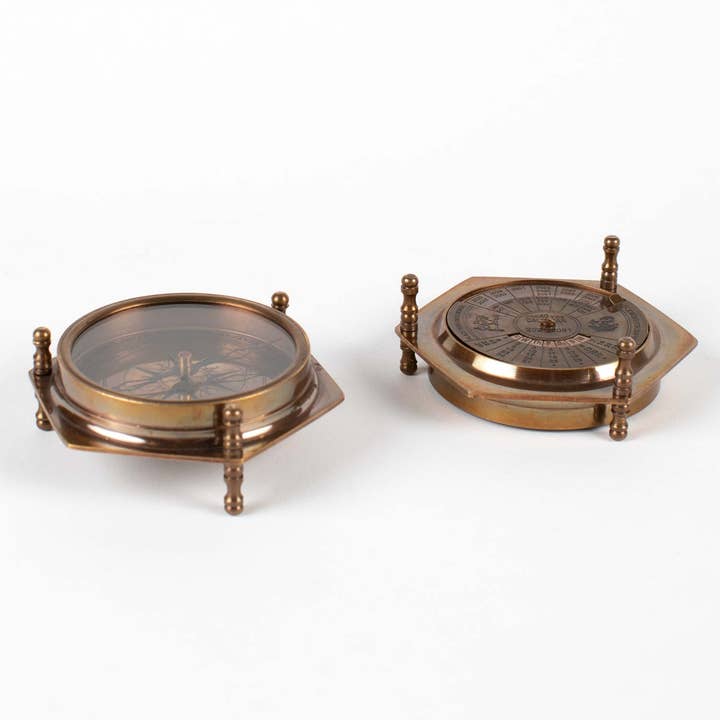 Ten Thousand Villages - Wholesale Navigational Compass - Compass & Calendar2