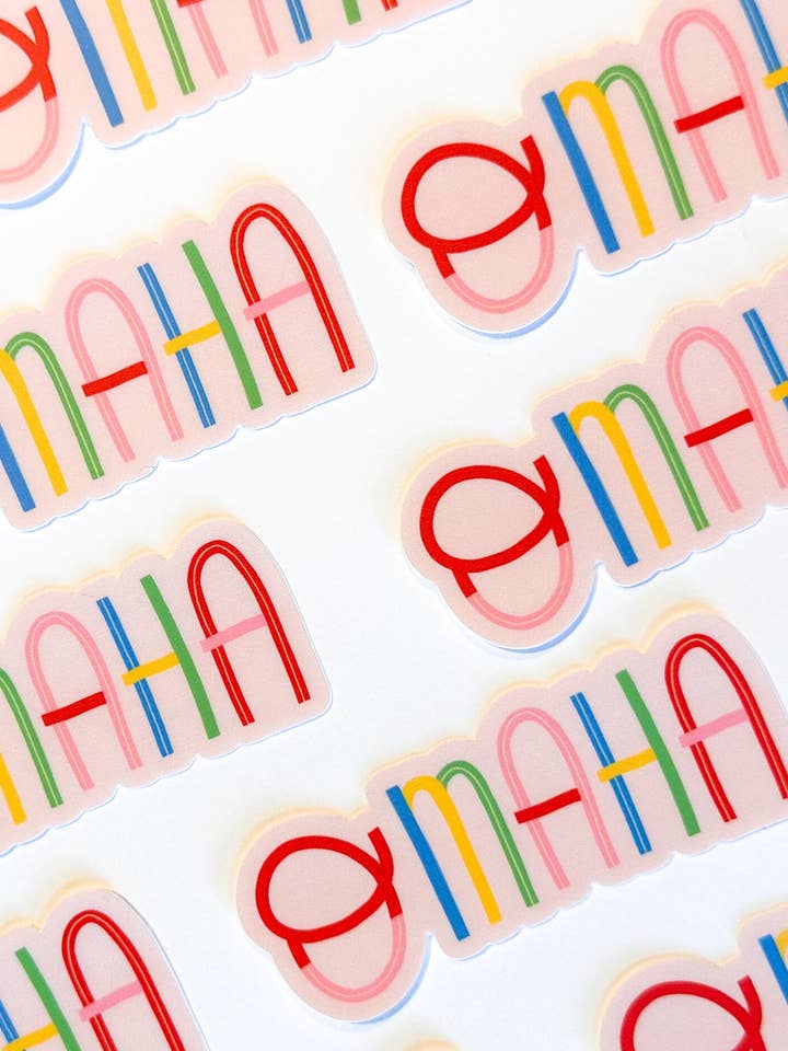 Omaha i färg | Laptop klistermärke för wholesale av Courtney Going Places