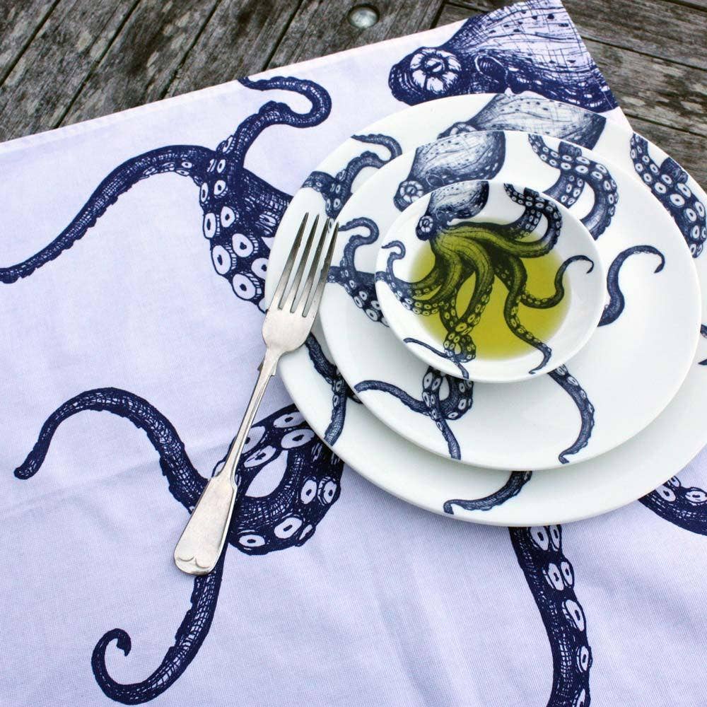 Cream Cornwall - Wholesale Dinner Plate - Bone China Octopus Side Plate1