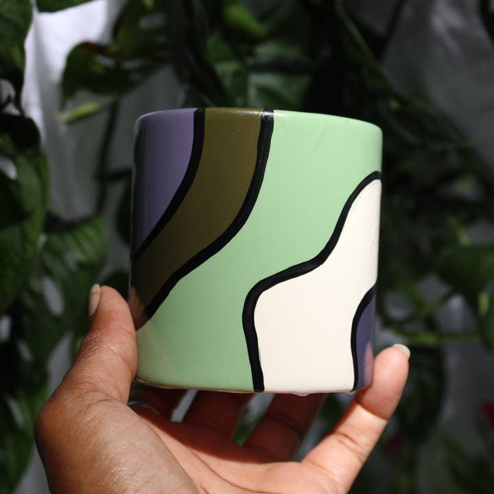 Pepper Palm - Wholesale Plant Pot - Small Cylinder Planter | Design: Haze