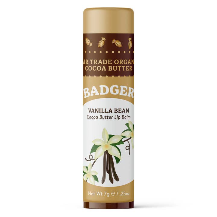 Cocoa Butter Lip Balm - Vanilla Bean for wholesale by Badger Balm