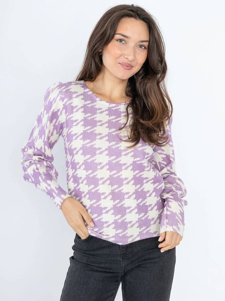 Frime - Vendita all'ingrosso Maglione tricot - Donna - Maglione pied de poule - 2342