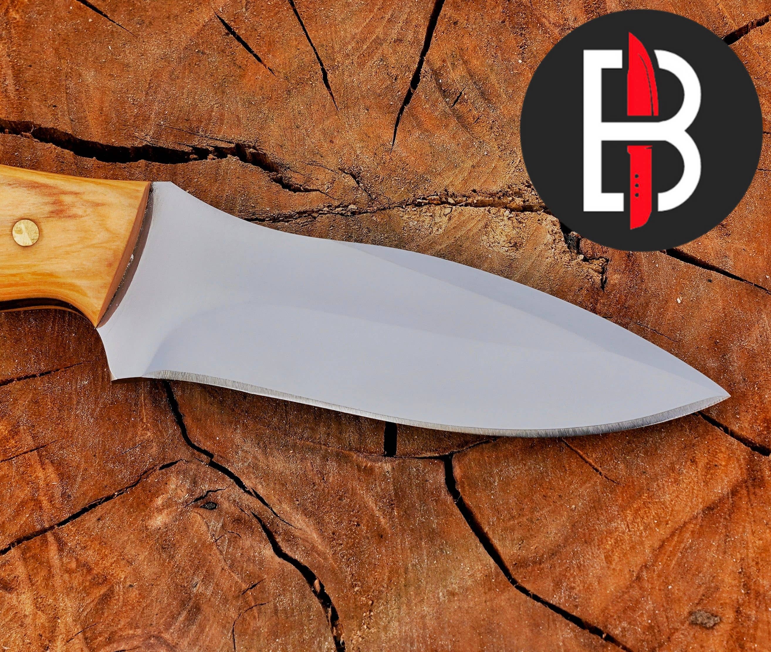 Bravohandicrafts - Wholesale Pocket Knife/Holder - CUSTOM HANDMADE D2 STEEL HUNTING KNIFE CAMPING KNIFE 3