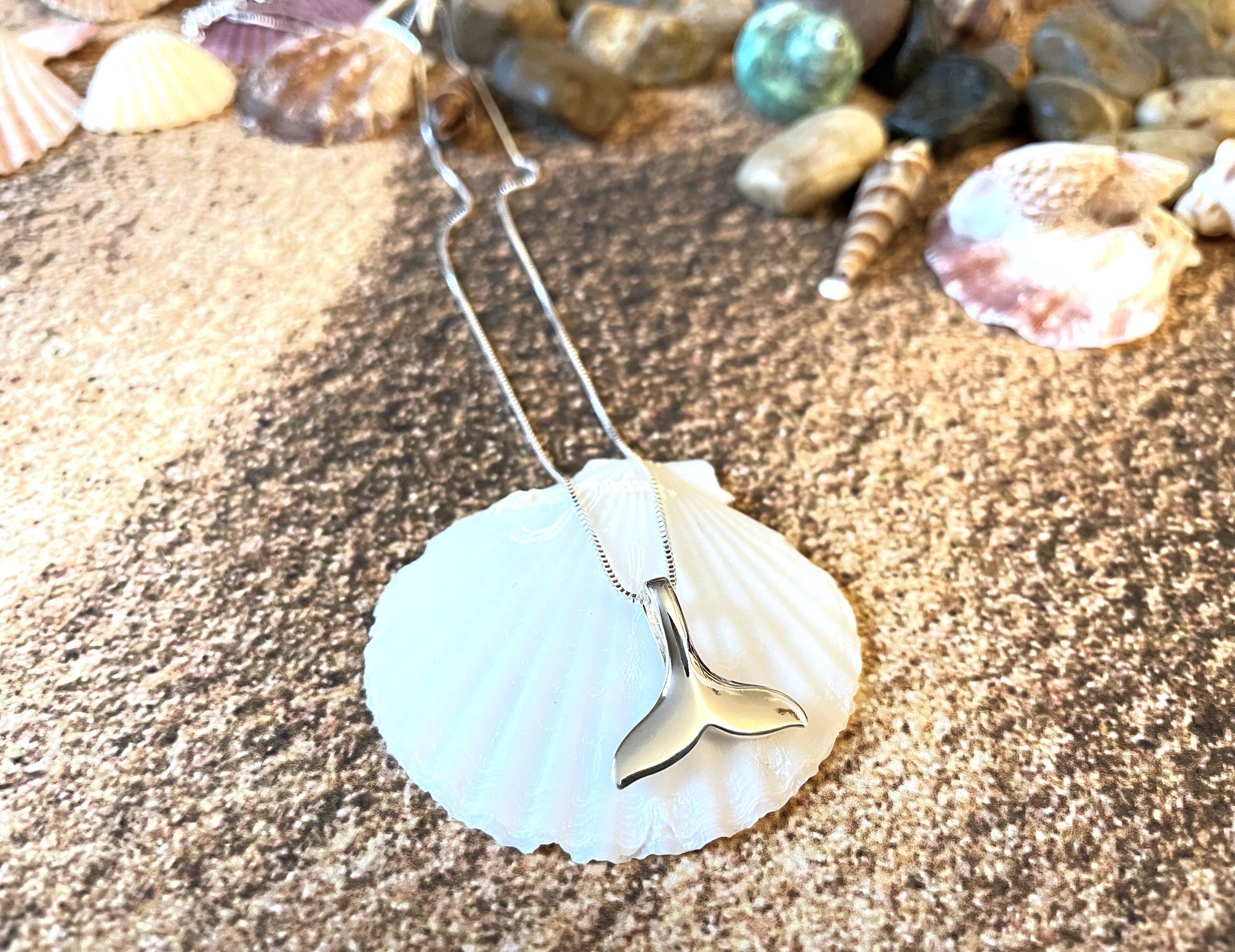 Blueyejewelry - Vente Colliers à pendentif - Collier en forme de queue de baleine - Pendentif sirène en argent sterling 925 3