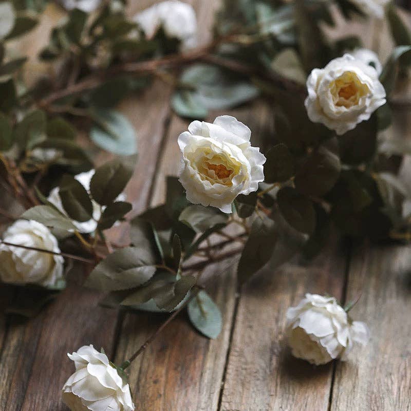 Rustic Reach - Wholesale Artificial Flowers - Artificial Small Peony Flower Vine 65" Long2