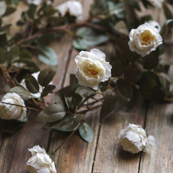 Rustic Reach - Wholesale Artificial Flowers - Artificial Small Peony Flower Vine 65" Long2