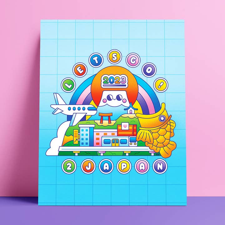 Stampa artistica Viaggio in Giappone | Viaggi | Vacanze | Kawaii | Fuji per la vendita all'ingrosso da parte di Kidnichols