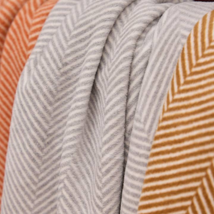 ChappyWrap - Wholesale Bedding Blanket - Harborview Herringbone Light Grey Blanket5