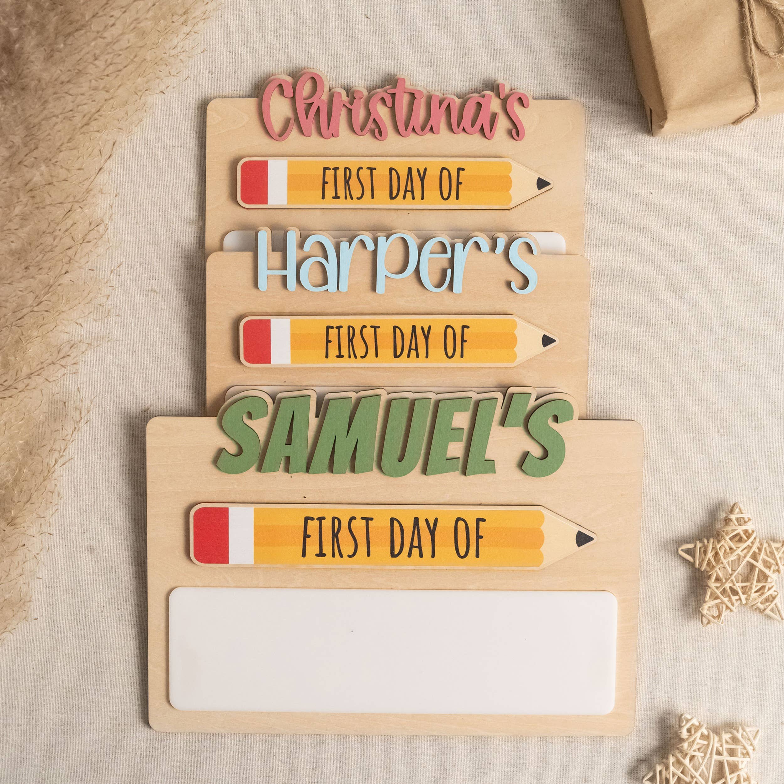 BearCrafts – wholesale Christmas Wall Art – First Day School Sign For Capturing Milestone Memories Y86