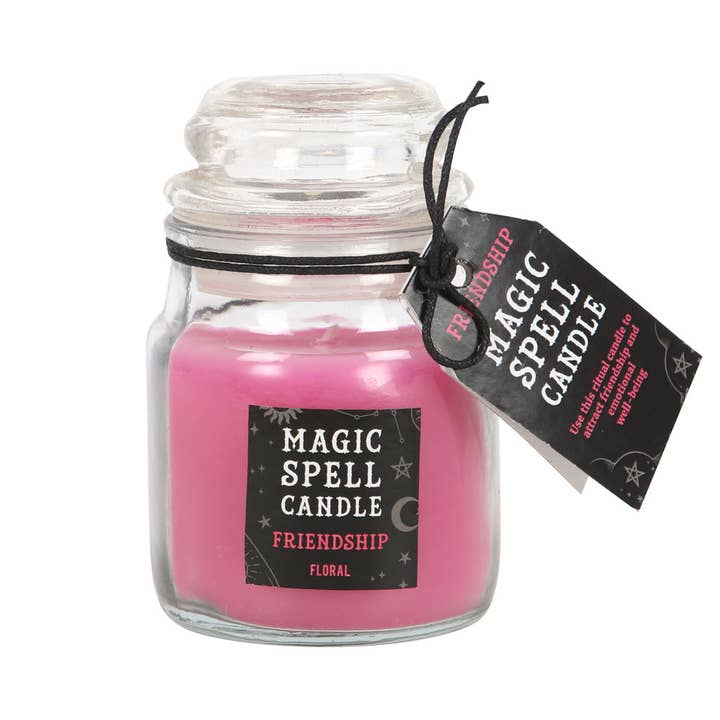 Something Different Wholesale - Wholesale Jar/Filled Candle - Floral 'Friendship' Magic Spell Mini Candle Jar