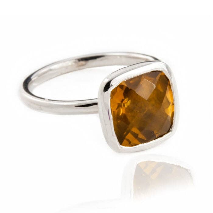 Ørken Solnedgang Kvartsring i Sterlingsølv for engroshandel hos The Jewellery Store London