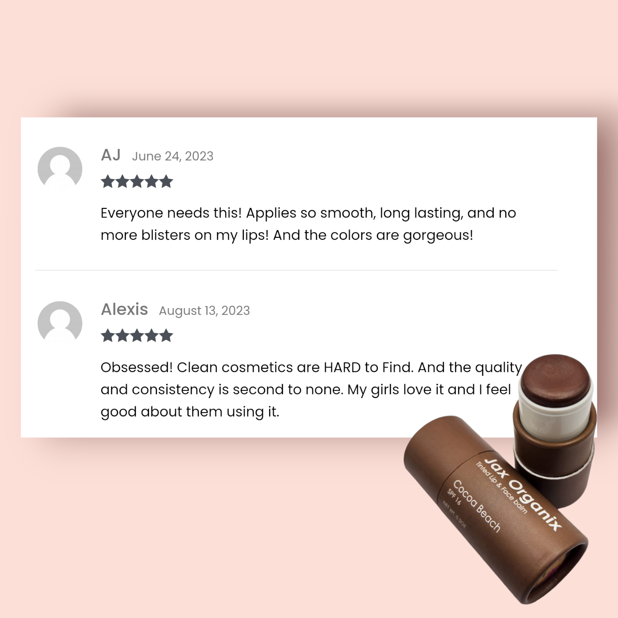 Jax Organix - Wholesale Lip Balm - Jax Organix SPF 16 Tinted Lip& Face Balm11