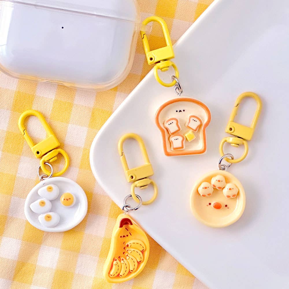 K-Wonderland - Wholesale Keychain - Women's - Breakfast Mini Keyring Key Chain Collection- Open Pack5