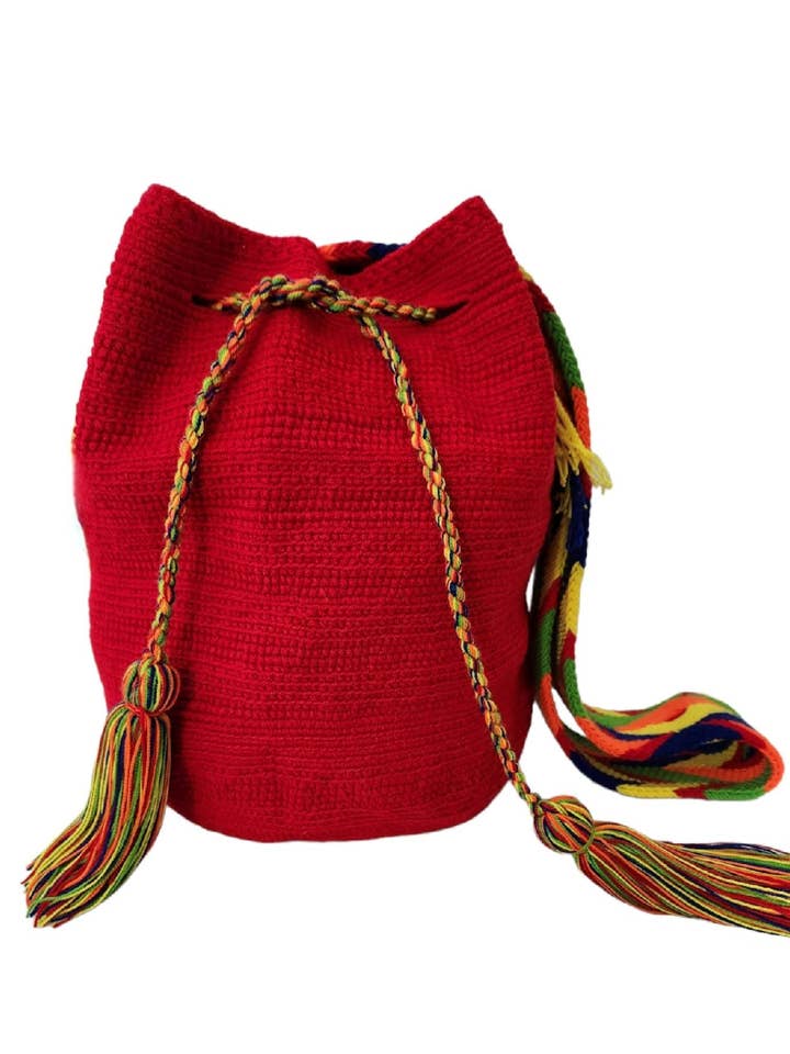 Sac Wayuu rouge pour la vente par Boutique Femade ®