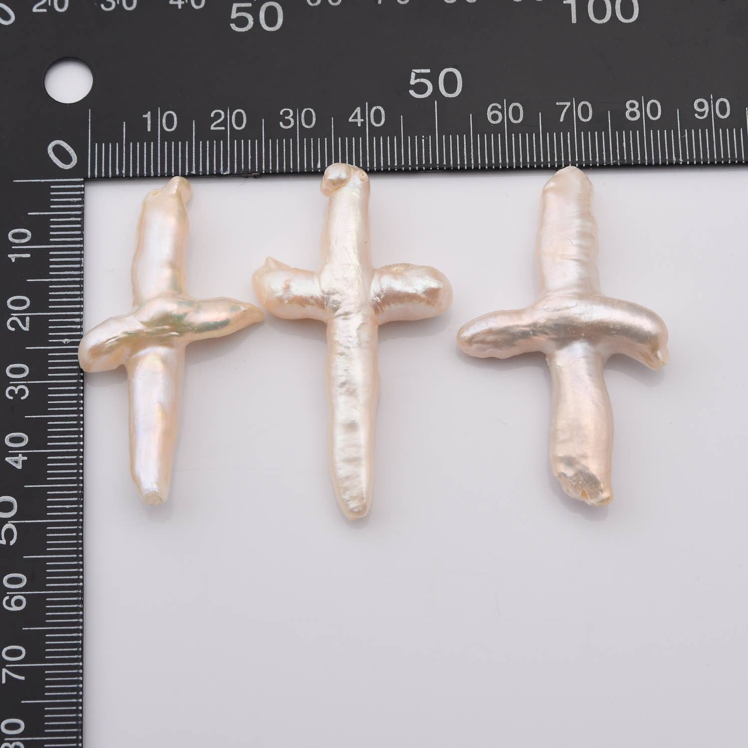 Beads Creation - Wholesale Beads - Natural Cross Pearl Bead, 35x20mm Pendant, Gift, FWP0589