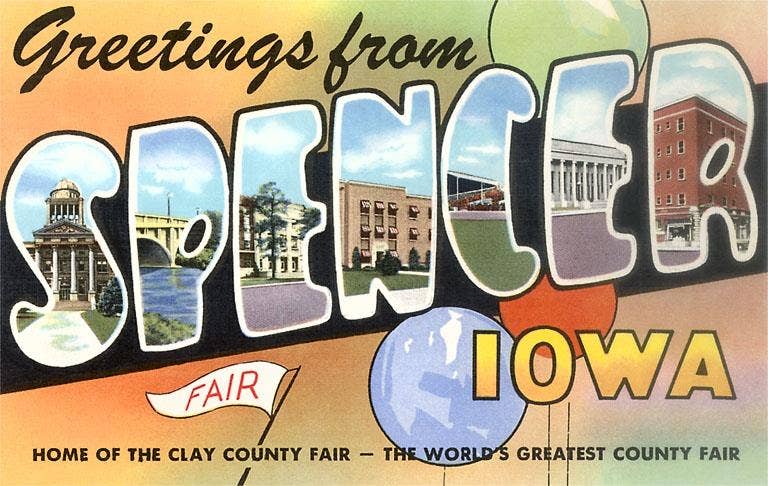 Found Image Press – Großhandel Magnete – Magnet IA-102 Grüße aus Spencer0