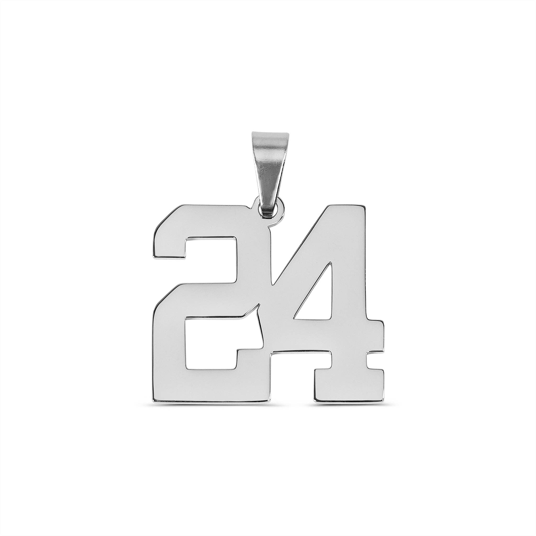 WJW - Wholesale Individual Charm/Pendant - Stainless Steel Sport Number Pendants24