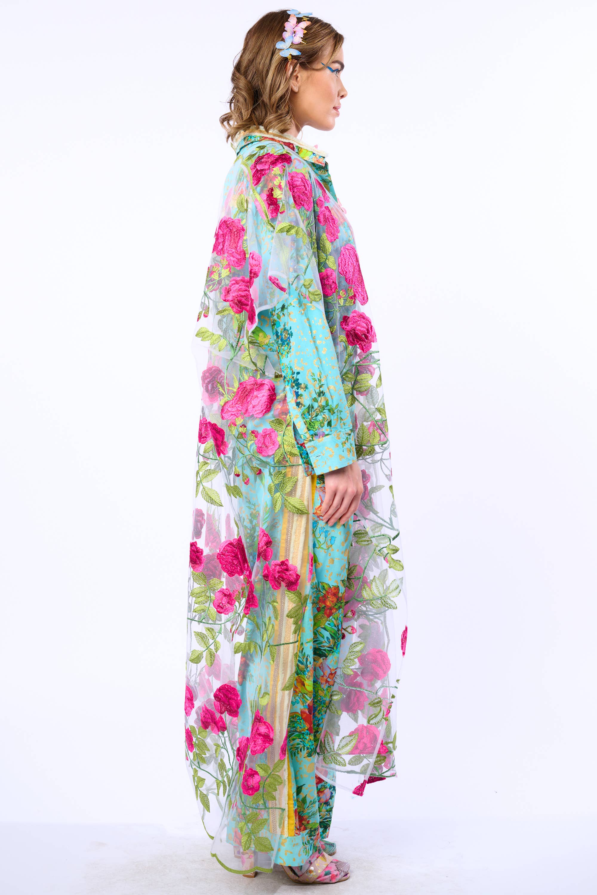 Imprimé Aqua Pantalon Cordelia en vente sur Faire21