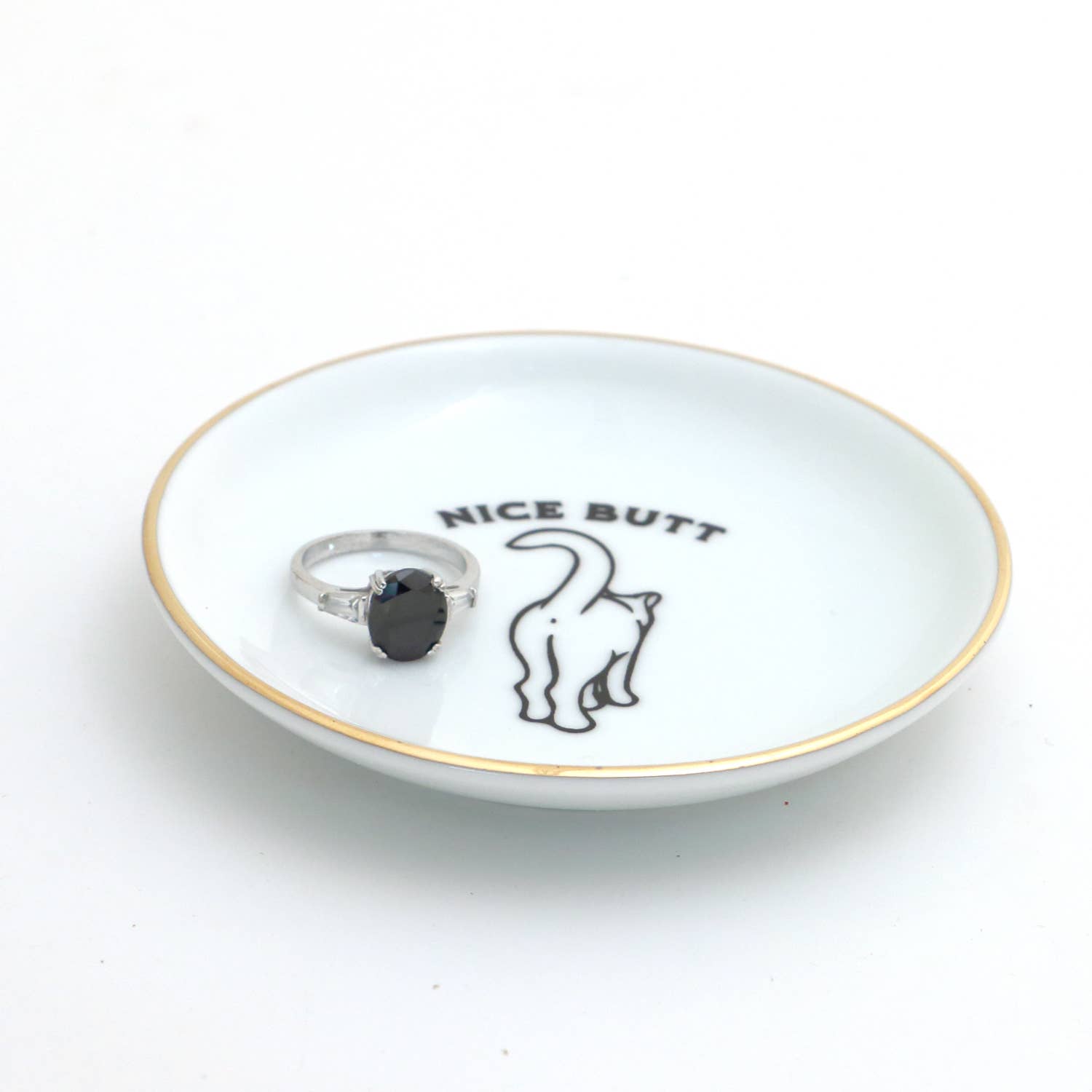 Lenny Mud - Wholesale Sieradenschaaltje - Cat Butt Ring Dish met 22-karaats gouden accenten4