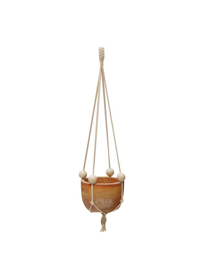 Plant Hanger w/ Large Wood Balls for wholesale by Soul of the Party